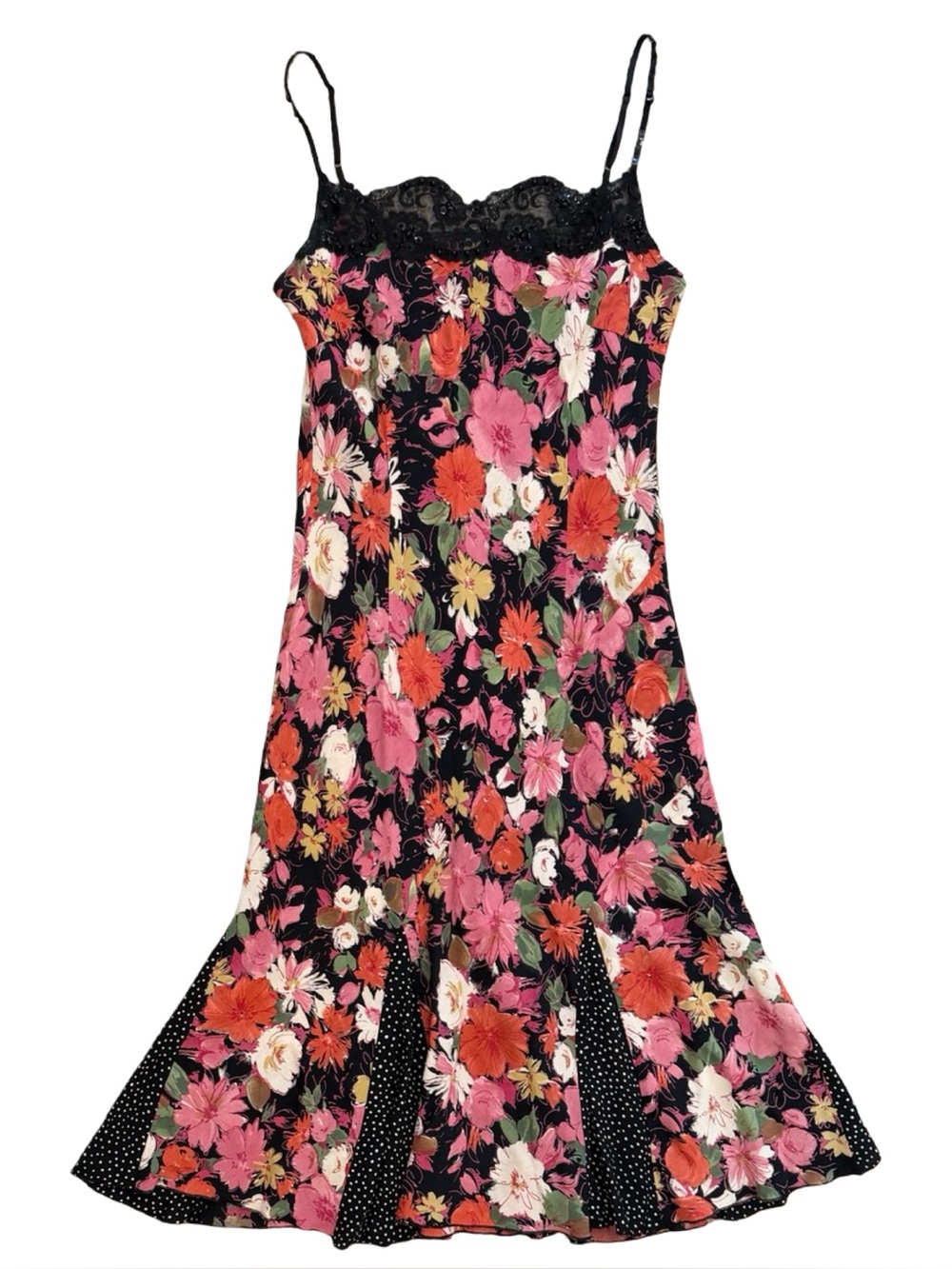 Y2K Twyla Blu Petite Floral Lace Sequin Dress